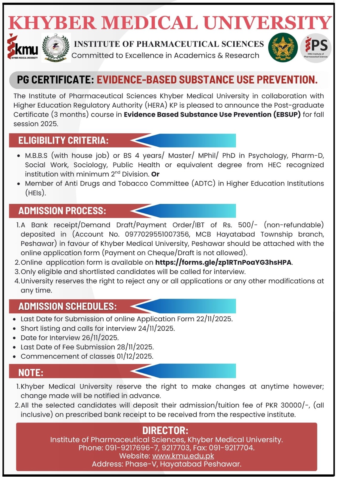 Admissions Open in Evidence-Based Substance Use Prevention (EBSUP):