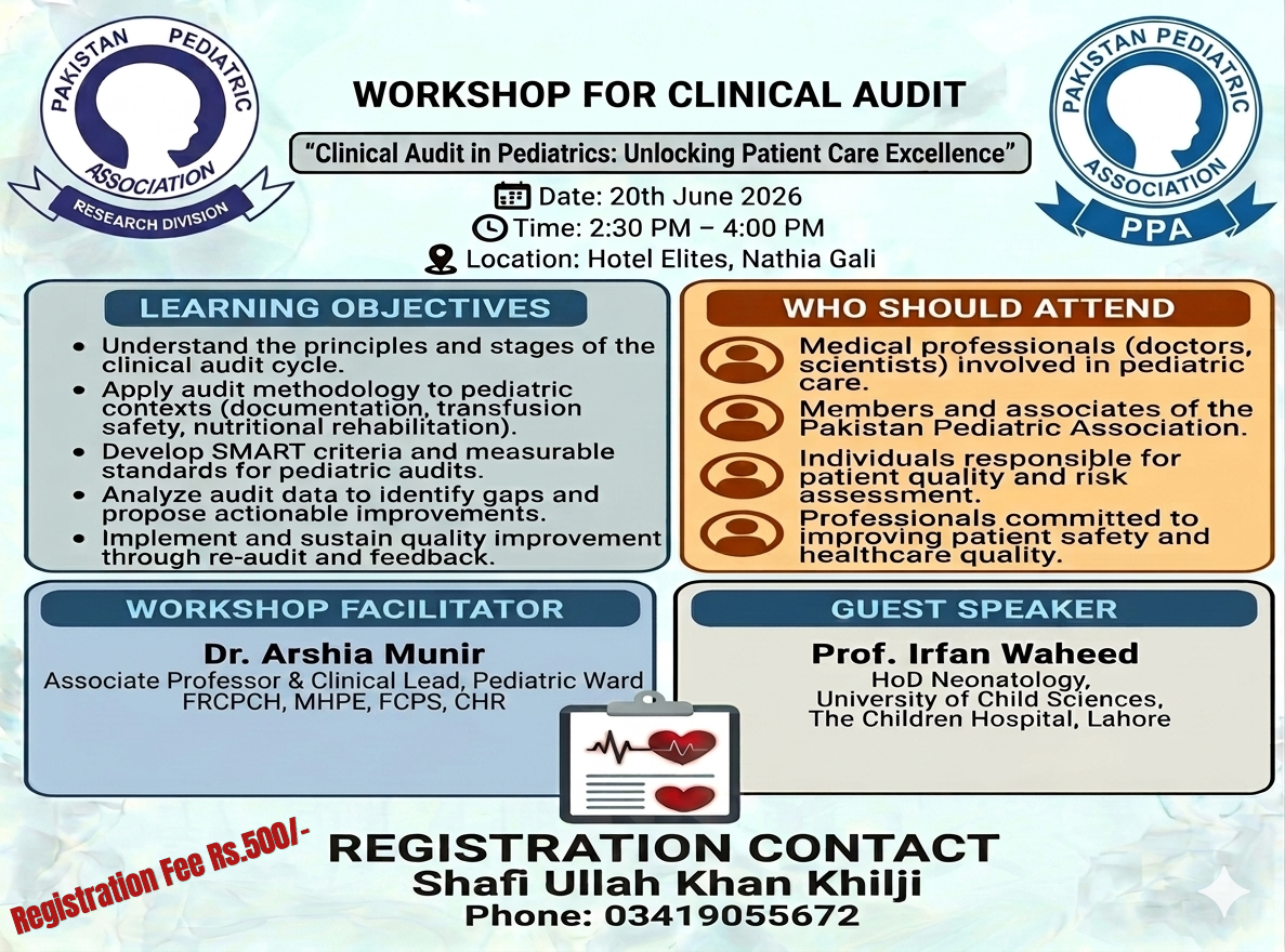 Registration for Workshop on Clinical Audit at Nathia Gali